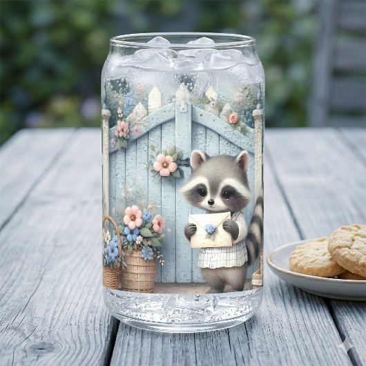 Pastel Wasbeer Lettertuin Blikvorm Glas