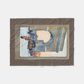 Pastel  Washington Arch bij Winter Twilight Fleece Deken (Voorkant (Horizontaal))