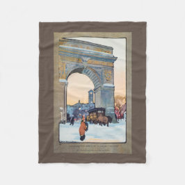 Pastel Washington Arch bij Winter Twilight Fleece Deken