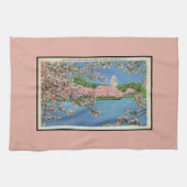  pastel Washington D.C. Cherry Blossom Theedoek (Horizontaal)