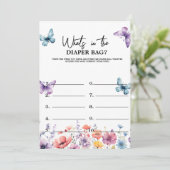 Pastel wat in de tas Baby shower spel Kaart (Staand voorkant)
