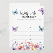 Pastel wat in de tas Baby shower spel Kaart (Voorkant / Achterkant)