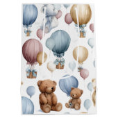 Pastel Watercolor Baby Shower & Birthday Gift Bag Medium Cadeauzakje (Achterkant)