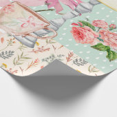 Pastel watercolor background Botanical Birthday Cadeaupapier (Hoek)