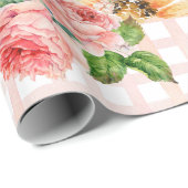 Pastel watercolor background Botanical Birthday Cadeaupapier (Rol Hoek)