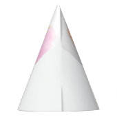 Pastel Watercolor Bear Birthday Hat Feesthoedjes (Achterkant)