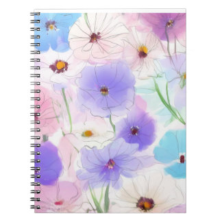 Pastel Watercolor Bloem Coffee Notitieboek