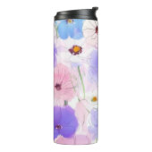 Pastel Watercolor Bloem Coffee  Thermosbeker (Gedraaid links)