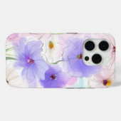 Pastel Watercolor Bloem iPhone Hoesje (Achterkant (horizontaal))