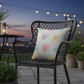 Pastel Watercolor Bloem Kussen