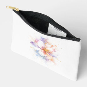 Pastel Watercolor Bloem met Gouden Accenten Kunst Etui