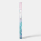Pastel Watercolor Bloem Monogram iPhone 16 Hoesje (Achterkant / Links)