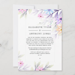 Pastel Watercolor Bloemen Beperkte Gastlijst Aankondiging