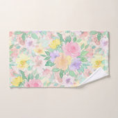 Pastel Watercolor Bloemmotief – Zachte Lente Bad Handdoek (Handdoek)
