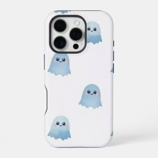 Pastel Watercolor Boo Ghost iPhone Case iPhone Hoesje (Achterkant)