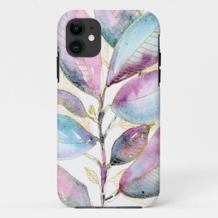 Pastel Watercolor Botanische Bladeren Spiraal Note Case-Mate iPhone Case