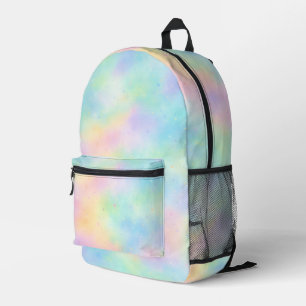 Pastel Watercolor Droom – Zachte Regenboog Gradiën Bedrukte Rugzak