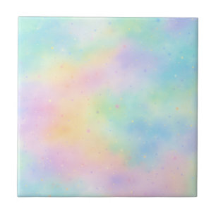 Pastel Watercolor Droom – Zachte Regenboog Gradiën Tegeltje