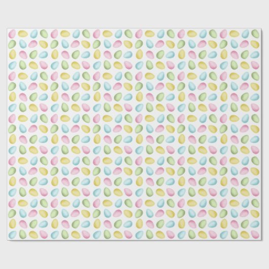 Pastel Watercolor Easter Egg Pattern Cadeaupapier (Vlak)