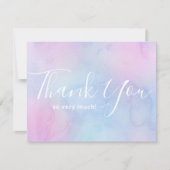 Pastel Watercolor Eenvoudige Elegante Verjaardag P Bedankkaart (Voorkant)