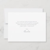 Pastel Watercolor Eenvoudige Elegante Verjaardag P Bedankkaart (Achterkant)