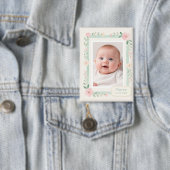 Pastel Watercolor Floral Empty Photo Frame Button (Insitu)