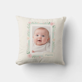 Pastel Watercolor Floral Empty Photo Frame Kussen