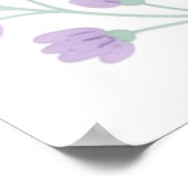 Pastel Watercolor Floral Empty Wavy Frame Poster (Hoek)