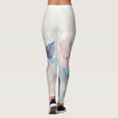 Pastel Watercolor Floral Leggings (Achterkant)