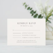 Pastel Watercolor Floral Wedding RSVP Card Kaart (Staand voorkant)