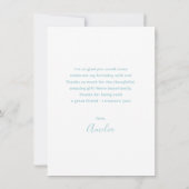 Pastel Watercolor Foto Aqua Dankkaart Bedankkaart (Achterkant)