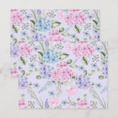 Pastel watercolor gemengde kleur hydrangeabloemen briefkaart (Voorkant / Achterkant)