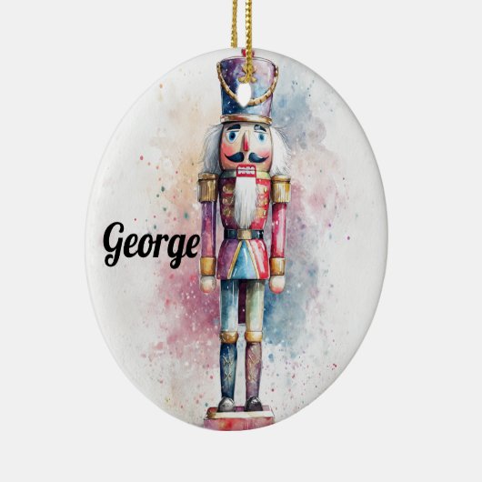 Pastel Watercolor Holiday Ornament – Nutcracker (Rechts)