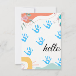 Pastel Watercolor Leaf Garland bedankkaartjes  Bedankkaart