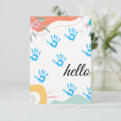 Pastel Watercolor Leaf Garland bedankkaartjes  Bedankkaart (Staand voorkant)