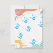 Pastel Watercolor Leaf Garland bedankkaartjes  Bedankkaart (Achterkant)