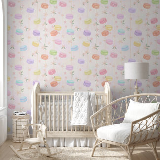 Pastel watercolor macaron pattern behang