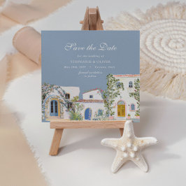 Pastel Watercolor Mediterraan Save The Date