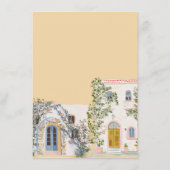 Pastel Watercolor Mediterraans Italiaans Huwelijk Menu (Achterkant)
