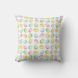 Pastel Watercolor Paaseieren Patroon Kussen