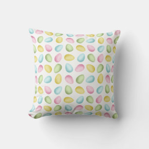 Pastel Watercolor Paaseieren Patroon Kussen