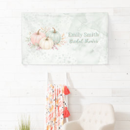 Pastel Watercolor Pompoenen Bruidsfeestje  Spandoek