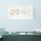 Pastel Watercolor Pompoenen Bruidsfeestje Spandoek (Beurs)