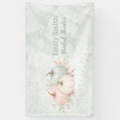 Pastel Watercolor Pompoenen Bruidsfeestje Spandoek (Verticaal)