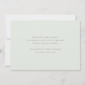 Pastel Watercolor Succulenten Baby Shower Bedankkaart (Achterkant)