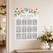 Pastel Watercolor Trouw Stoelindeling Poster