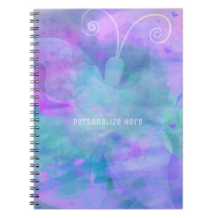 Pastel Watercolor Vlinder Aangepaste Maatwerk Notitieboek
