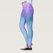 Pastel Watercolor Vlinder Abstracte Lente Leggings (Links)