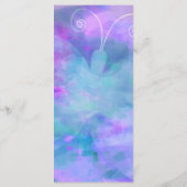 Pastel Watercolor Vlinder Feest Uitnodiging Menu (Achterkant)
