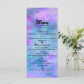 Pastel Watercolor Vlinder Feest Uitnodiging Menu (Staand voorkant)